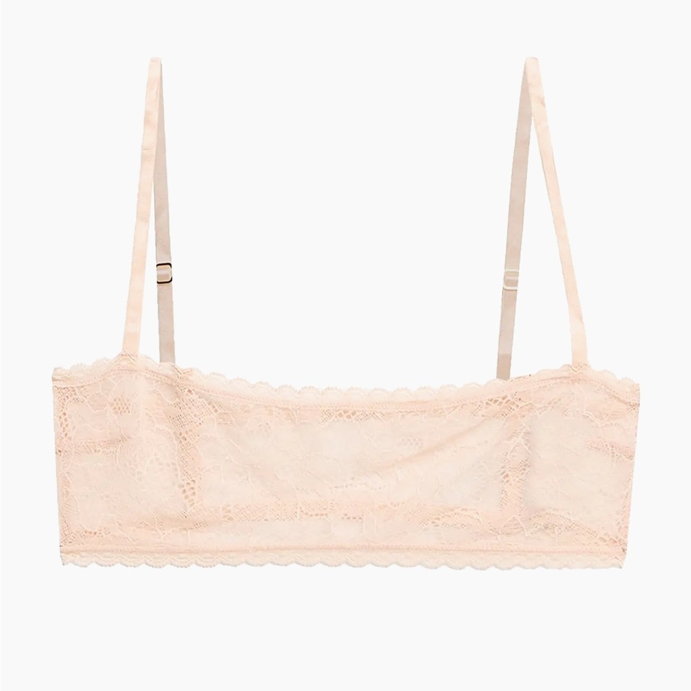 Kiki de Montparnasse Dahlia Lace Bandeau Bralette, Blush, Medium